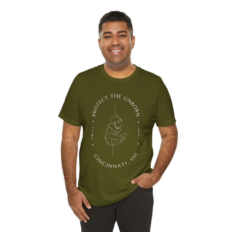 Cincinnati Protect The Unborn Line Drawing Tee
