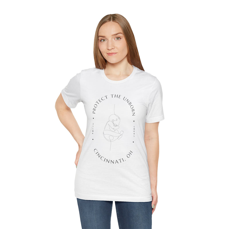 Cincinnati Protect The Unborn Line Drawing Tee