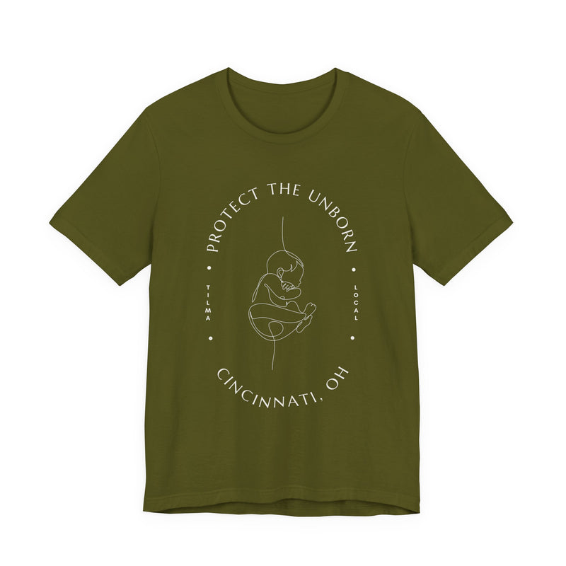 Cincinnati Protect The Unborn Line Drawing Tee