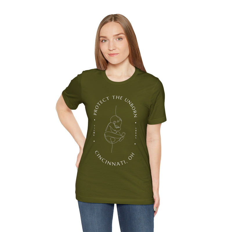 Cincinnati Protect The Unborn Line Drawing Tee