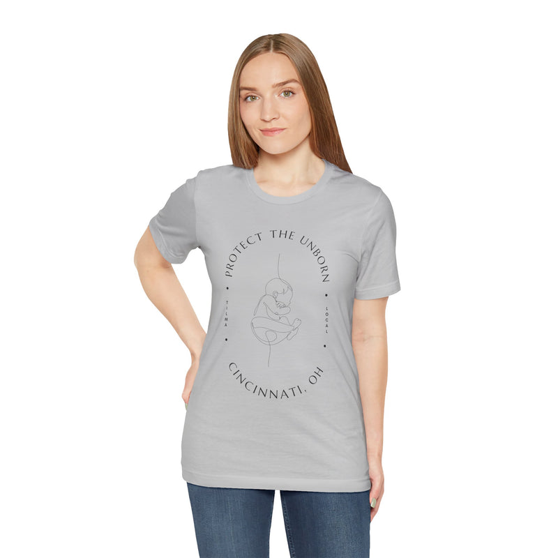 Cincinnati Protect The Unborn Line Drawing Tee